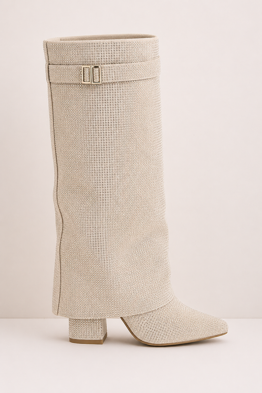 Botas Lucía Voss Diamanté Beige